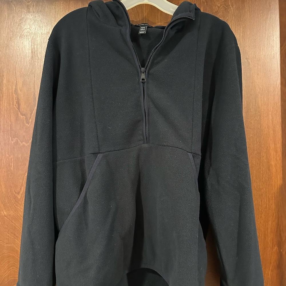 Beyond Yoga Black Zip-Up Fleece Hoodie